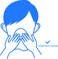 Personal Hygiene - Cover Mouth while sneezing icon