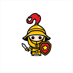 design vector cute warrior