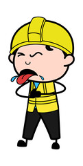 Cartoon Engineer Choking