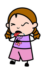 Cartoon Girl Choking