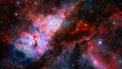 Fototapeta na wymiar Magenta nebulae. Elements of this image furnished by NASA