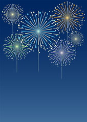 Fireworks background illustration material / vector