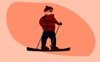 Obraz premium Skiing Guy