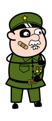 Injured Cartoon Military Man