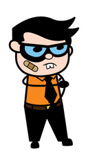 Injured Cartoon Businessman