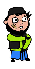 Injured Cartoon Muslim Man