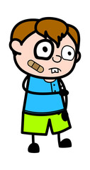 Injured Cartoon Teen Boy