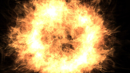 Fototapeta premium Graphics of the explosion and fire