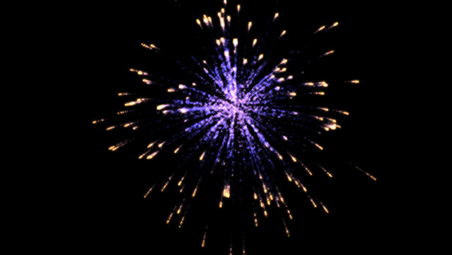 Image graphic material of the exploded fireworks