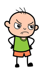 Aggressive Bald Boy Cartoon