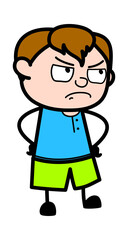 Aggressive Teen Boy Cartoon