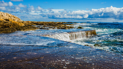 Waves over the Maltese shore