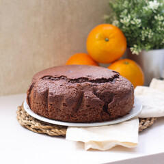 Bizcocho de chocolate y naranja