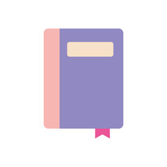 school notebook icon, flat style