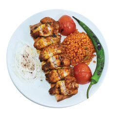 chicken wins on dish with vegetables by the chef