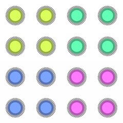 set of four color circles