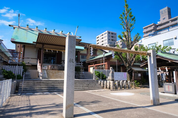 Obraz premium 江東区 深川神明宮 拝殿