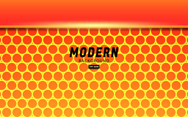 modern abstract premium futuristic orange background banner design.Overlap layers with paper effect.Realistic light effect on circle pattern texture background.vector illustration.