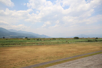 市川三郷町夏の風景