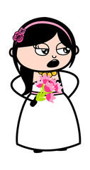 Cartoon Bride Discussing