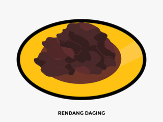 illustration of popular food in Indonesia. bakso, nasi goreng, gudeg, pecel lele, tempe penyet, nasi campur, sup buntut, ikan bakar, tempe goreng, nasi uduk, gulai, tongseng, ayam penyet, sate ayam, s