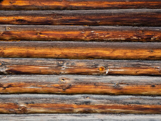 The grey background of the old wooden beams. The texture of old wood, the texture of horizontal boards. Wallpaper, background, blank for design