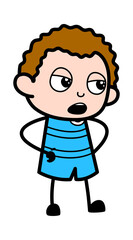 Cartoon Kid Discussing