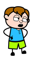 Cartoon Teen Boy Discussing