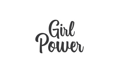 Girl power quote lettering. Calligraphy inspiration graphic design typography. Hand written card. Simple vector Female sign.