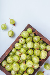Green gooseberry isolated on white background