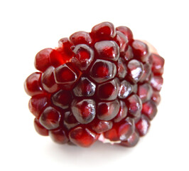 Red pomegranate fruits isolated on white background