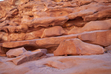 red rocks in the desert