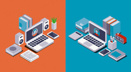 Students connecting together online