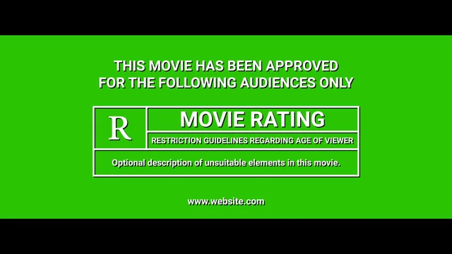 Movie Trailer Rating Screen Title, MOGRT
