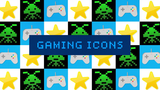 Illustrated Gaming Icons Transition