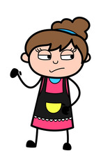 Unamused Beautician Cartoon