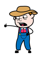 Frustrated Cartoon Farmer yelling