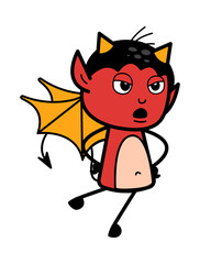 Cartoon Devil Listening