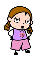 Cartoon Girl Listening