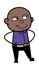 Hands on waist Cartoon Cartoon Bald Black