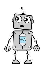 Naklejka premium Shocked Robot Cartoon