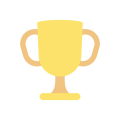 trophy cup icon, flat style
