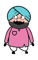 Shocked Cute Sardar Cartoon