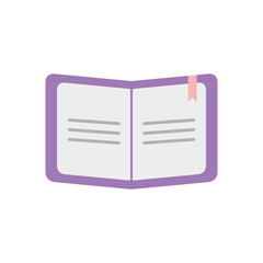 open book icon, flat style