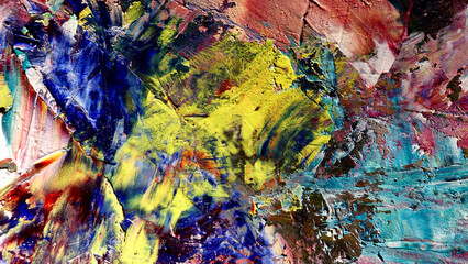 Colorful abstract background wallpaper. Modern motif visual art.  Mixtures of oil paint. Trendy...