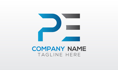 Initial PE Letter Logo With Creative Modern Business Typography Vector Template. Creative Letter PE Logo Vector.