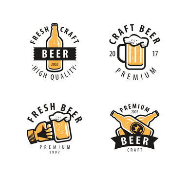 Beer symbol or label. Pub, restaurant, drink concept