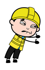 Irritated Engineer cartoon illustration