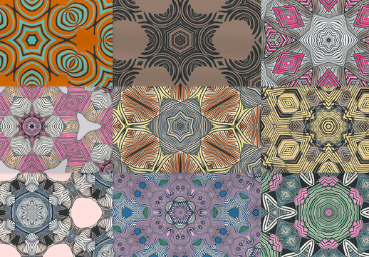 Seamless Pattern Collection with Motifs