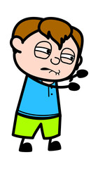 Irritated Teen Boy cartoon illustration
